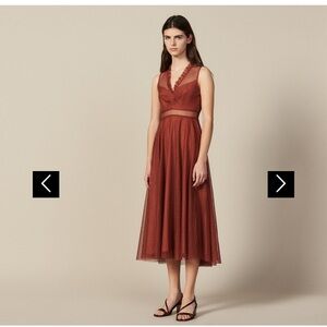 SANDRO Lace Sleeveless Dress